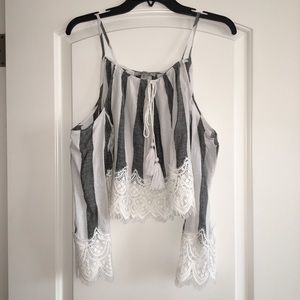 Lace Of The Shoulder Top